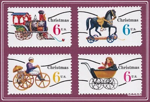 Scott #1415a-18a Christmas Toys - Precancel 6c (Singles Set of 4) 1970 Mint NH - Picture 1 of 2