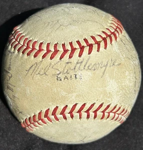 1969 NY Yankees Team Signed Baseball 21 Sigs -Stottlemyre - Tresh -Michael ~ PSA - Picture 1 of 7