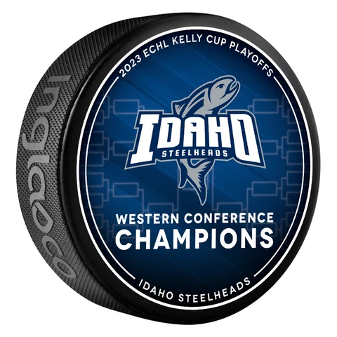 2023 ECHL Kelly Cup Playoffs Idaho Steelheads Western Conference Champions Puck Cover
