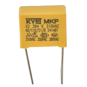 [2pz] Condensatore di sicurezza 0,39uF 310V passo 15mm X2 MKP 394 K 40/110/21–rif:z722 - Foto 1 di 6