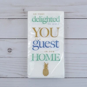 Paper Dinner Napkins Guest Towels Buffet Delighted to Have You As A Guest 16 ct - Picture 1 of 3