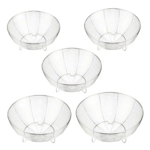 Set of 2 Stainless Steel Baskets for Kitchen Use Easy to Use Fruits Storage Bowl - Picture 1 of 12