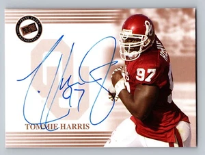 Tommie Harris 2004 Presseausweis Rookie On-Card Auto Oklahoma Sooners - Bild 1 von 2