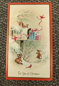 Vintage berühmte Künstler Studio Grußkarte Weihnachten Postfach geprägt - Bild 1 von 11