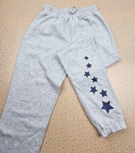 Wallflower Girls Size Large 14-16 Gray Sweatpants Stars on Leg Tie Waist - Picture 1 of 8