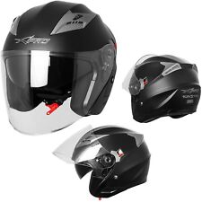 Casco Jet Helmet Scooter Moto Homologado Ciudad Parasol Visor