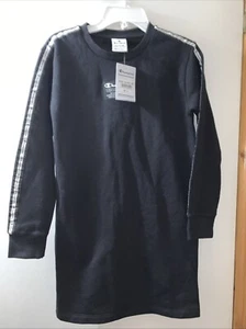 Champion Black Sweater Jumper Dress Girls Age 9-10 Years Long Sleeved New Tags - Picture 1 of 7