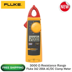 Fluke 362 Clamp Meter Tester 200A AC/DC 600V Volt Amp Multimeter 3000Ω - Picture 1 of 3
