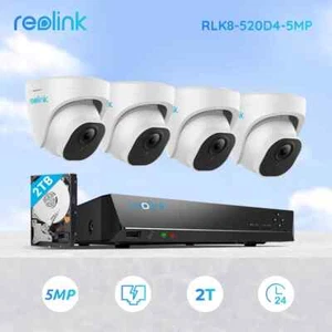 Sistema de cámara de seguridad para el hogar Reolink RLK8-520D4-5MP (x4) 5 MP PoE 4K 8 canales 2 TB NVR - Imagen 1 de 3