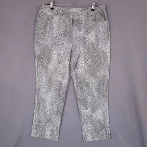Ruby Rd Women's Pants Mid Rise Straight Animal Print Gray Size 14 - Picture 1 of 9