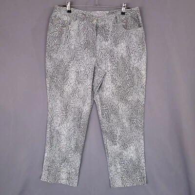 Ruby Rd Women's Pants Mid Rise Straight Animal Print Gray Size 14 - Image 1 of 4