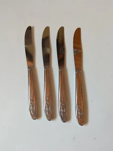 Oneida Community Stainless MY ROSE Tafelmesser 4er Set Betty Crocker  - Bild 1 von 5