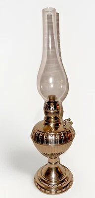Plume Atwood LITTLE ROYAL Center Draft Kerosene Lamp Miniature Nickel Plate P&A - Image 1 of 4