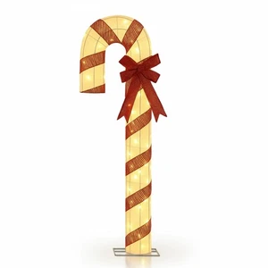 Festive Outdoor LED Candy Cane Decoration Warm White Lights 120cm or 150cm - Picture 1 of 7