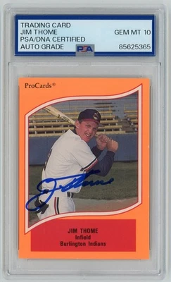 1990 ProCards Jim Thome SIGNED Minor League Star RC Rookie Card PSA 10 AUTOGRAPH - Image 1 of 2