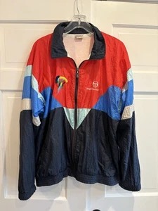 Vintage 80er Sergio Tacchini Jacke Windbreaker Tennis Herren M L - Bild 1 von 6