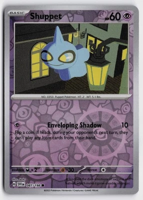 Pokemon Shuppet 087/198 Reverse Holo Common SV01: Scarlet & Violet Base Set NM - Image 1 of 2