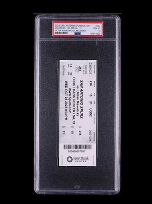 VICTOR WEMBANYAMA 2023 NBA DEBUT FULL Ticket, PSA 10 GEM MINT, RARE!!! - Image 1 of 2