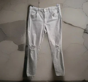 Universal Thread Womens 8/29R High Rise Skinny White Distressed Ripped Jeans EC - Picture 1 of 16