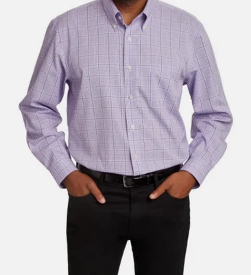 Kirkland Signature Men’s Traditional Fit Dress Shirt, Purple, 15.5, 32/33 - Image 1 of 4