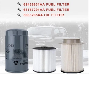 Diesel Fuel and Oil Filter Set for 2019-2021 Dodge Ram 2500 3500 4500 5500 6.7L - Picture 1 of 5