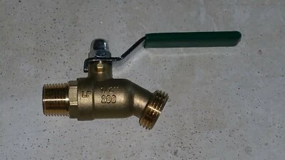 Válvula de bola de puerto completo roscada NPT macho manija de palanca manguera babb sin plomo nuevo Foto 1 de 3