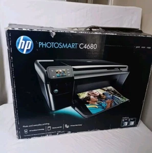 HP PhotoSmart Printer C4680 All in One Inkjet Print Scan Copy Scanner Memory Car - Picture 1 of 24