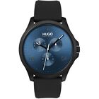 HUGO BOSS 1530036 Risk Collection Black Ion case Blue dial rubber strap Watch
