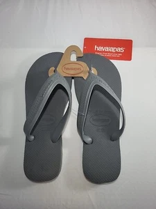 Chanclas Havaianas Slim Brasil GRIS ACERO 11/12W/9/10 M NUEVAS CON ETIQUETAS Playa Surf - Imagen 1 de 10