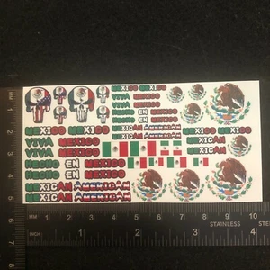 Clear 1:64 Waterslide Decal for JDM VW Silverado Camaro Mexico Mexican American - Picture 1 of 10