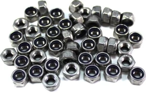 Tuercas de bloqueo Nylock de acero inoxidable m4 m5 m6 m8 m10 m12 m14 azul nailon metal - Imagen 1 de 3