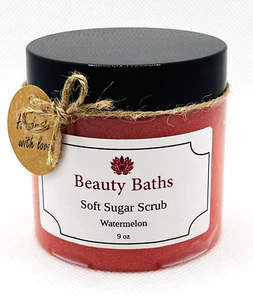 Watermelon Soft Sugar Scrub Exfoliating Body Scrub gift for her bath scrub - Picture 1 of 15