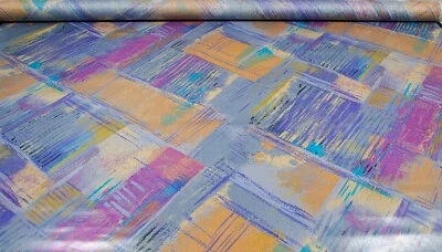 Vintage Di Lewis-Abstract/Opal | 1980's Geometric Print | Glazed Cotton Fabric - Image 1 of 4