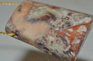 25X28X8mm -Awesome -Fire MOUNTAIN RHYOLIYE Trapezoid Bead Pendant - C1337 - Picture 1 of 5