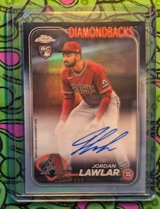 JORDAN LAWLAR Rookie AUTO ⚾ 2024 Topps Chrome RA-JLA RC 🔥 REFRACTOR /499 🔥 - Picture 1 of 2