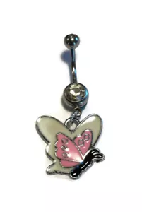 Animals Butterfly Owl Dog Horse Deer Stainless Steel Belly Navel Ring Jewelry - Picture 1 of 27