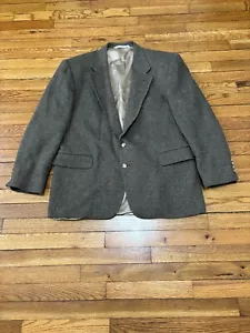 Lands' End Herren Blazer Sakko 44R Grün Wolle Tweed 2 Knopf Sport Mantel Vintage - Bild 1 von 7