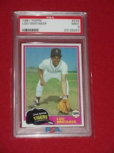 1981 Topps Lou Whitaker PSA 9 MINT #234 Beauty Check out Others! - Bild 1 von 2