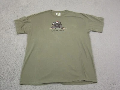 Vintage Life is Crap Shirt Mens Extra Large XL Green Drinking Beer Sick Tee - Image 1 of 4