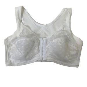 Venus by Cortland Back Support Wireless Bandeau Bra in White Lace- Size 36D - Picture 1 of 6