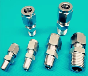 1/8"" 1/4"" 3/8"" 1/2"" NPT Stecker Edelstahl Kompressionsbeschlag Rohrverbinder - Bild 1 von 2
