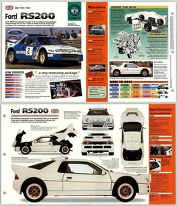 Ford RS200 - 1984-8 #27 Street - Hot Cars - IMP Fold Out Fact Page - Picture 1 of 1