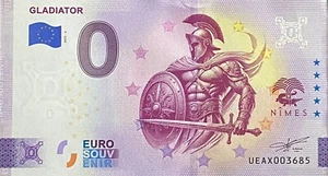 BILLET 0 EURO GLADIATOR NIMES FRANCE 2025 NUMERO DIVERS - Photo 1/1