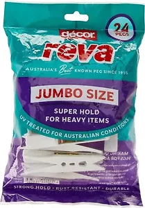 Original Reva Super Hold Heavy duty clothes line pegs - 1 pack of 24 Pieces AU - Picture 1 of 1