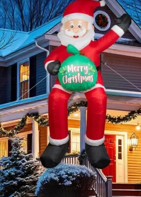 5.6 FT Christmas Inflatable Sitting Santa Claus for Outdoor Indoor Home Garden - Image 1 of 4
