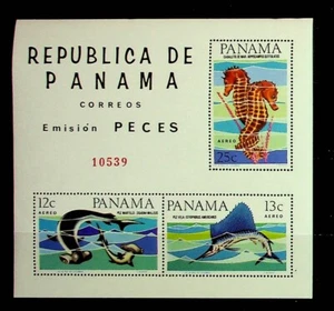 PANAMA Sc C342 NH FOGLIO RICORDO DEL 1965 - VITA MARINA - Foto 1 di 1