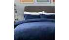 Home Fleece Plain Navy Blue Bedding Set - Kingsize Duvet Cover