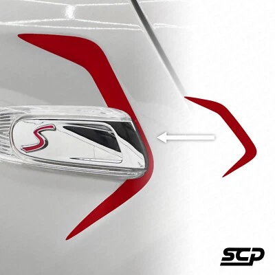 Coppia Decalcomanie Indicatori Parafango Laterale MINI F55 F56 F57 Concept - Rosso Peperoncino - Immagine 1 di 2