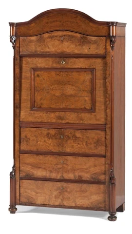 Beautiful Antique 1840’s Biedermeier Secretaire A Abattant Cover