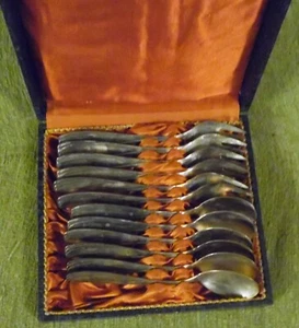 Kaffeelöffel- und Kuchengabelset , 12-teilig , R.K. , 90er versilbert , in Box - Picture 1 of 9
